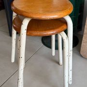 Paire de tabourets d’atelier vintage