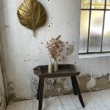 Brutalist solid wood console