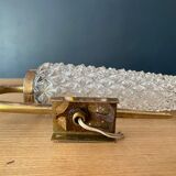 Brass and chiseled glass wall light