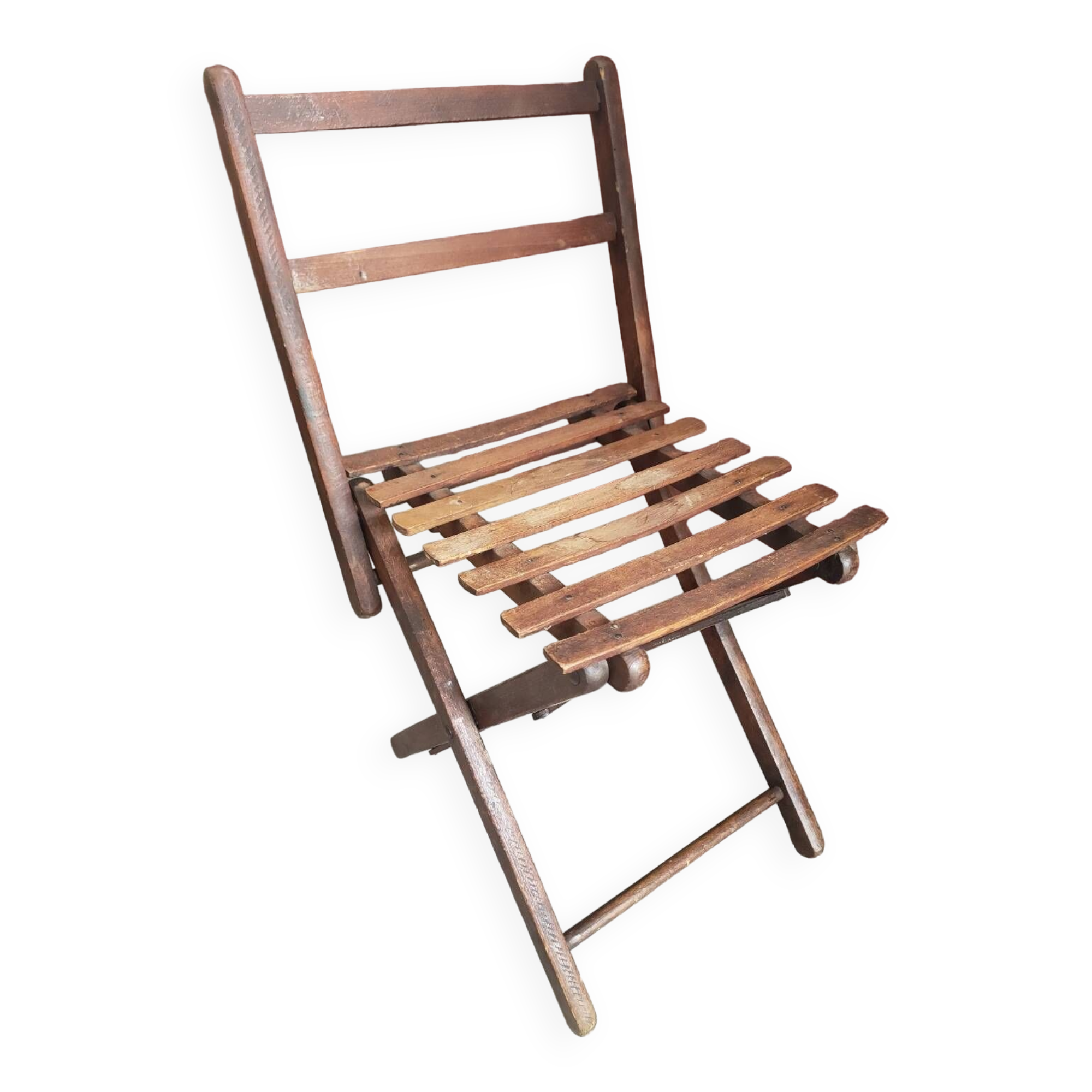 Small folding wooden chair