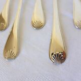 6 silver-plated forks hallmarked by the Liberty goldsmith, shell model 2106253