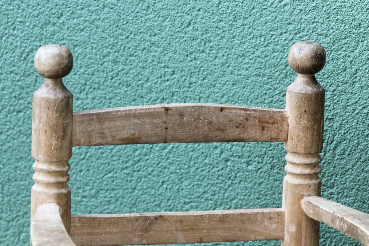 High straw chair for children