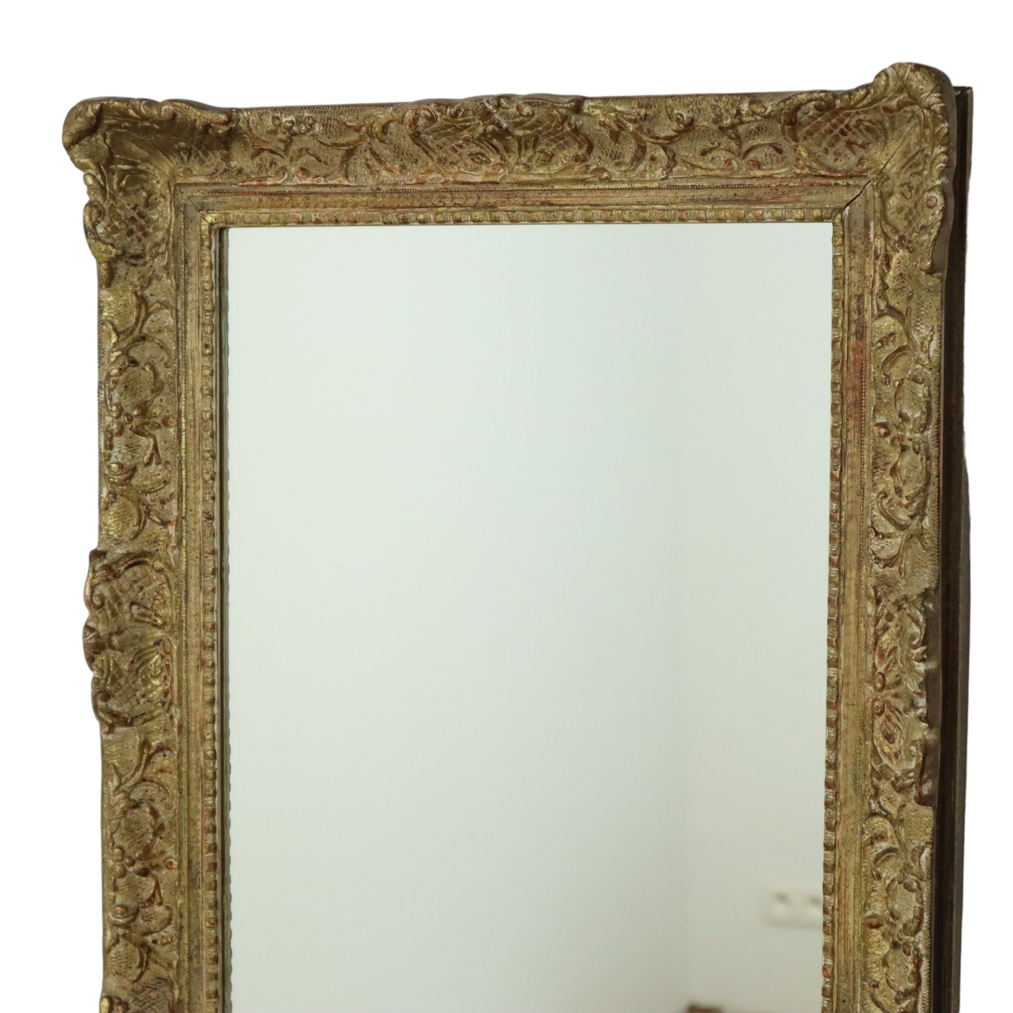 Mirror in antique gold frame classic baroque style pine gold leaf 57x46cm