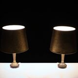 Lampes de table classiques couleur or antique. années 1960