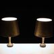 Classic table lamps antique gold color .1960s