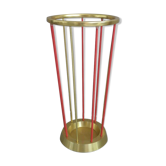 Golden and red umbrella holder