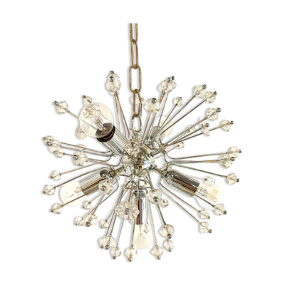 Lustre Spoutnik vintage en verre par Emil Stejnar, 1970
