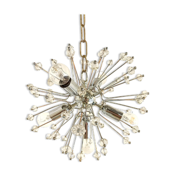 Mid century glass sputnik chandelier by Emil Stejnar, 1970s
