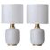 Murano Glass Table Lamps from the 1970s, White Opaline and Brass