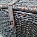 Small black wicker trunk
