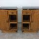 Pair of bedside tables art deco style marble black portor