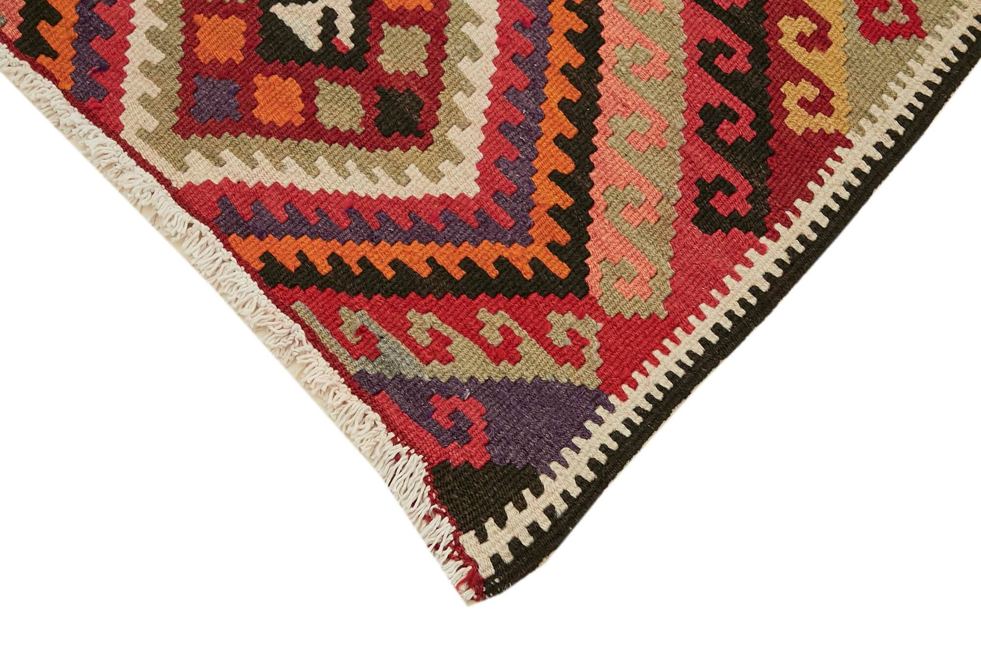 Turkish Handwoven Vintage Herki Kilim 83 cm x 322 cm