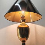Large Hollywood Regency bronze lamp