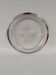 Cut crystal tray and solid silver rim.