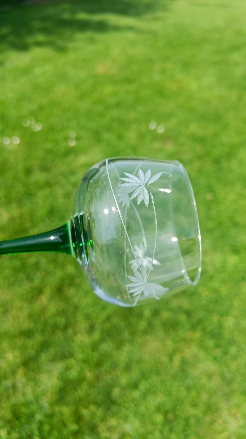 Antique engraved glasses from Alsace