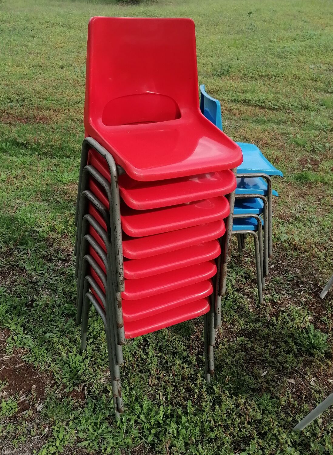 Set of 14 vintage kindergarten chairs