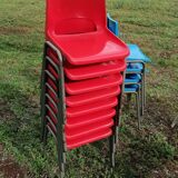 Set of 14 vintage kindergarten chairs