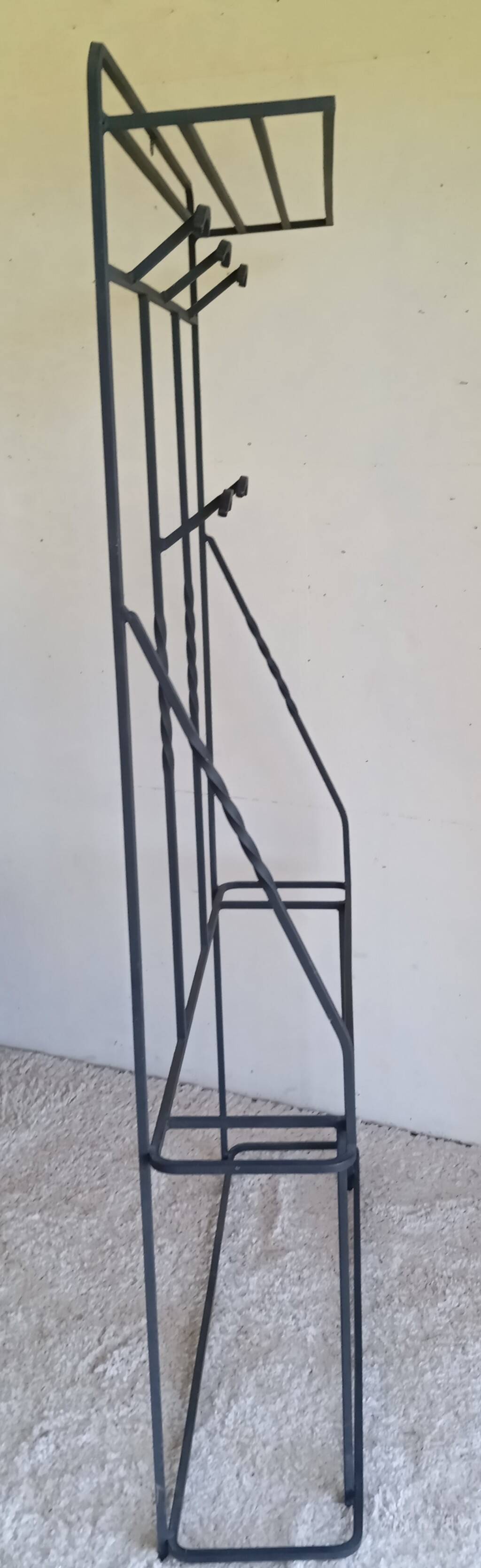 Large modernist wrought iron cloakroom from the 1950s.