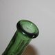 Vintage green glass bottle vase with geometric relief – H 33 cm
