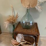Rattan side table
