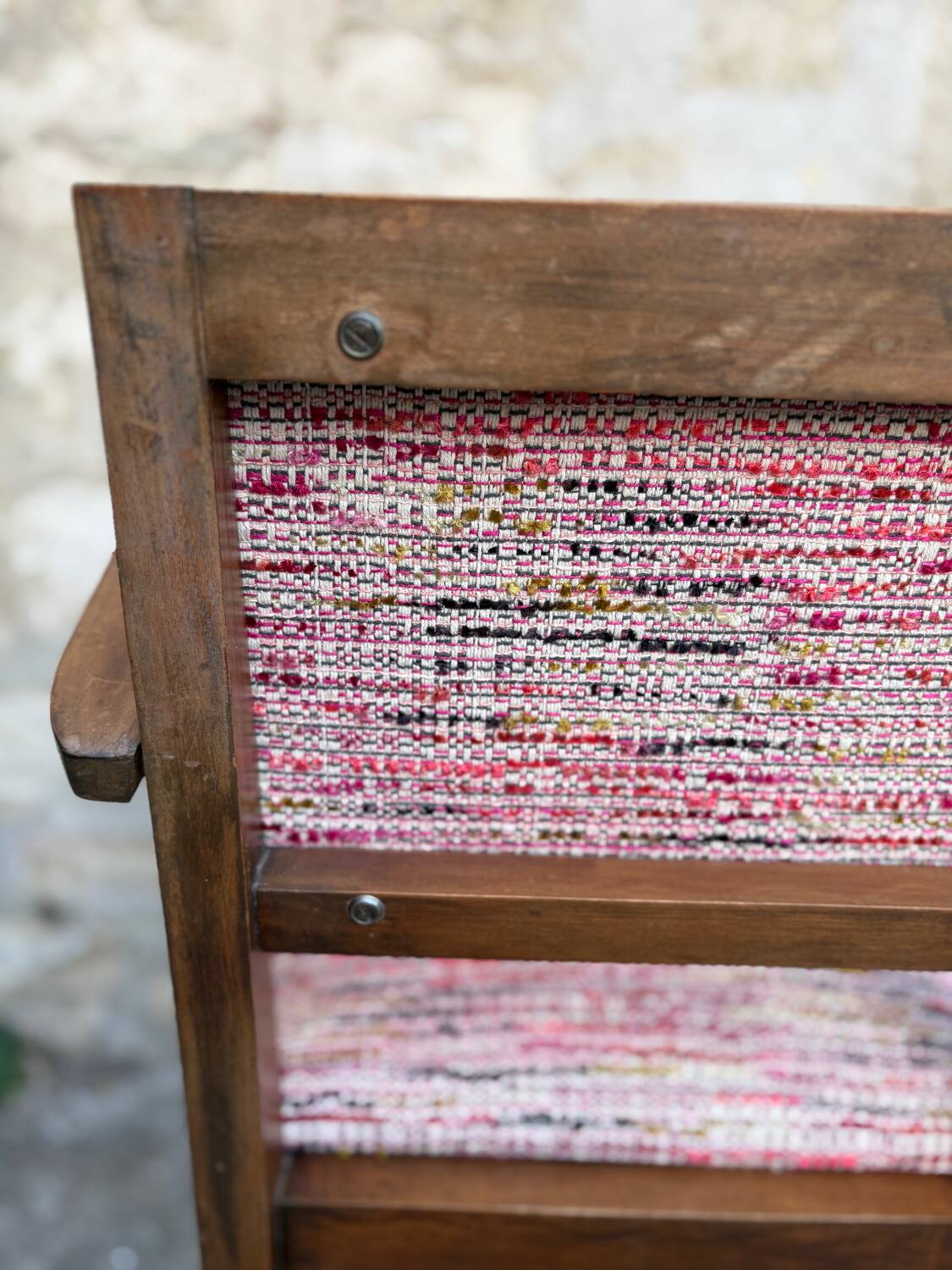 Pair of 1960s bridge chairs in Nobilis fabric