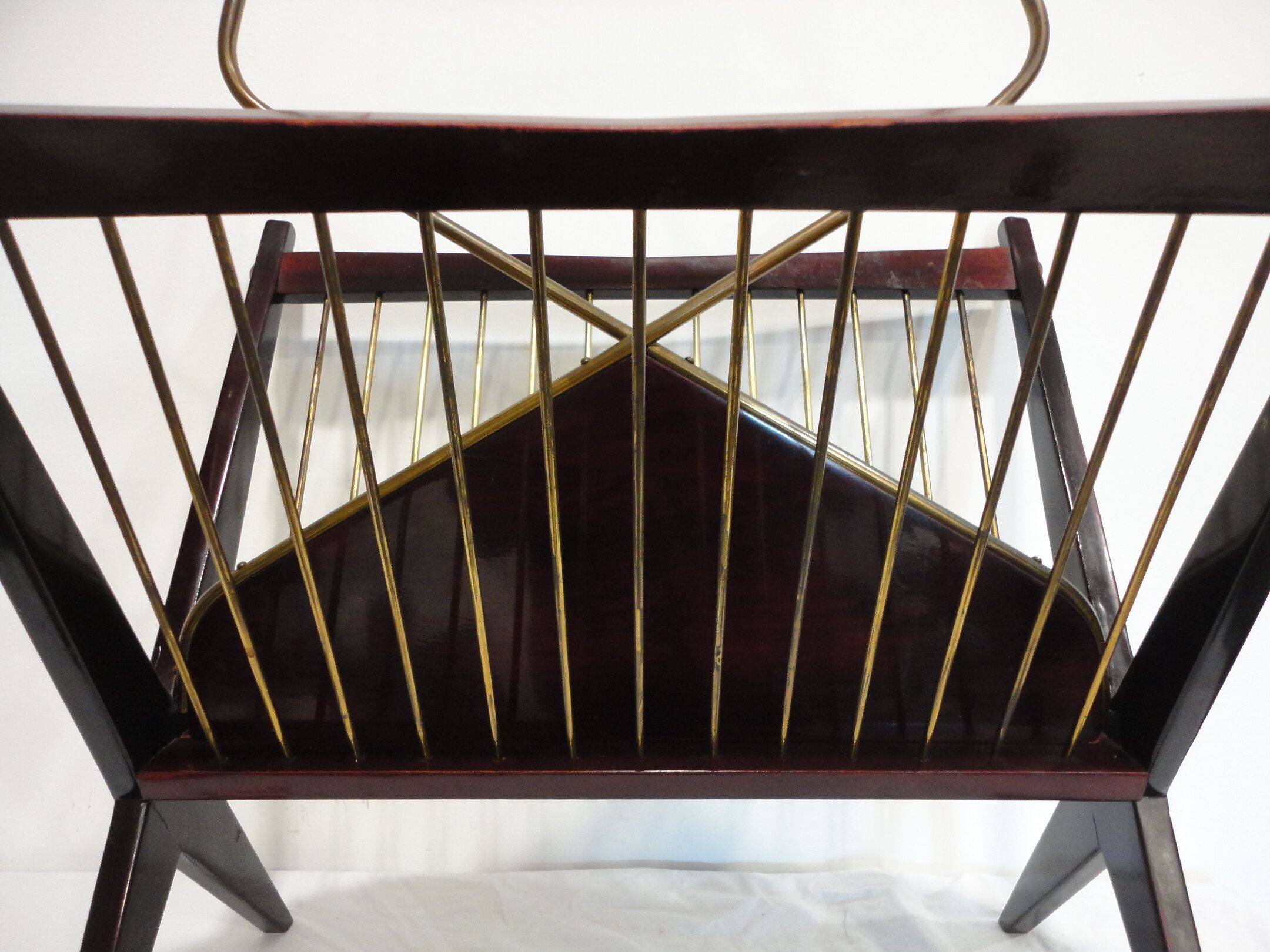 Magazines vintage wood and brass door