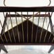 Vintage wooden and brass magazine rack