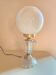 Glass lamp with white opal globe