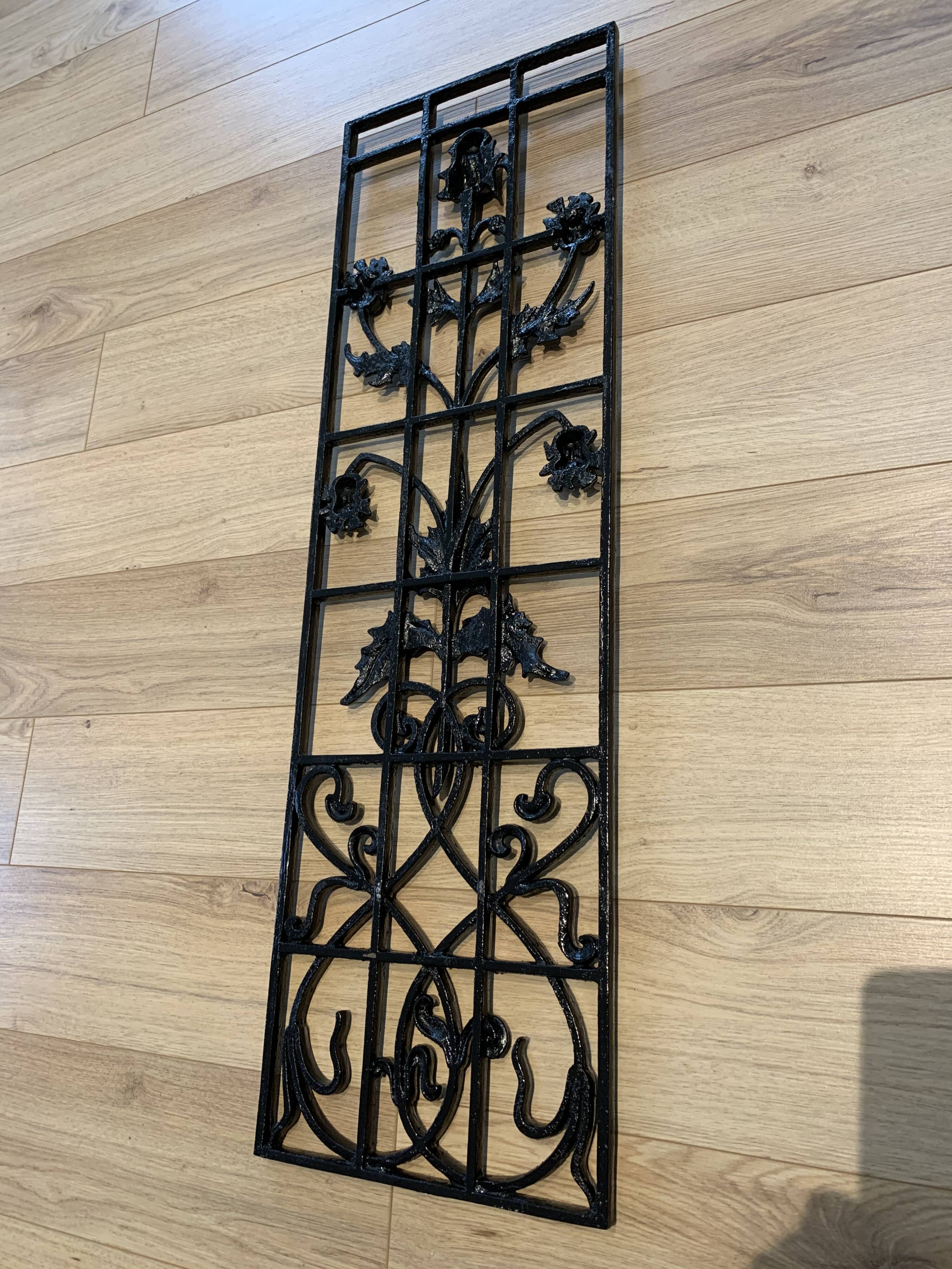 Art nouveau 2 cast iron grills top deco indoors and outdoor stitches