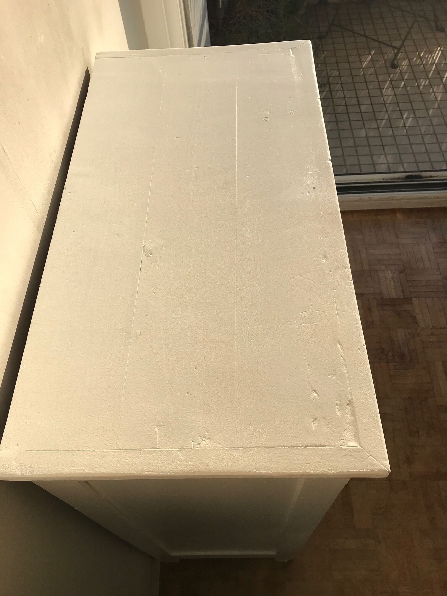 Parisian buffet of the 1940s painted white