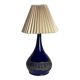 Danish blue ceramic table lamp from the 1950s.
