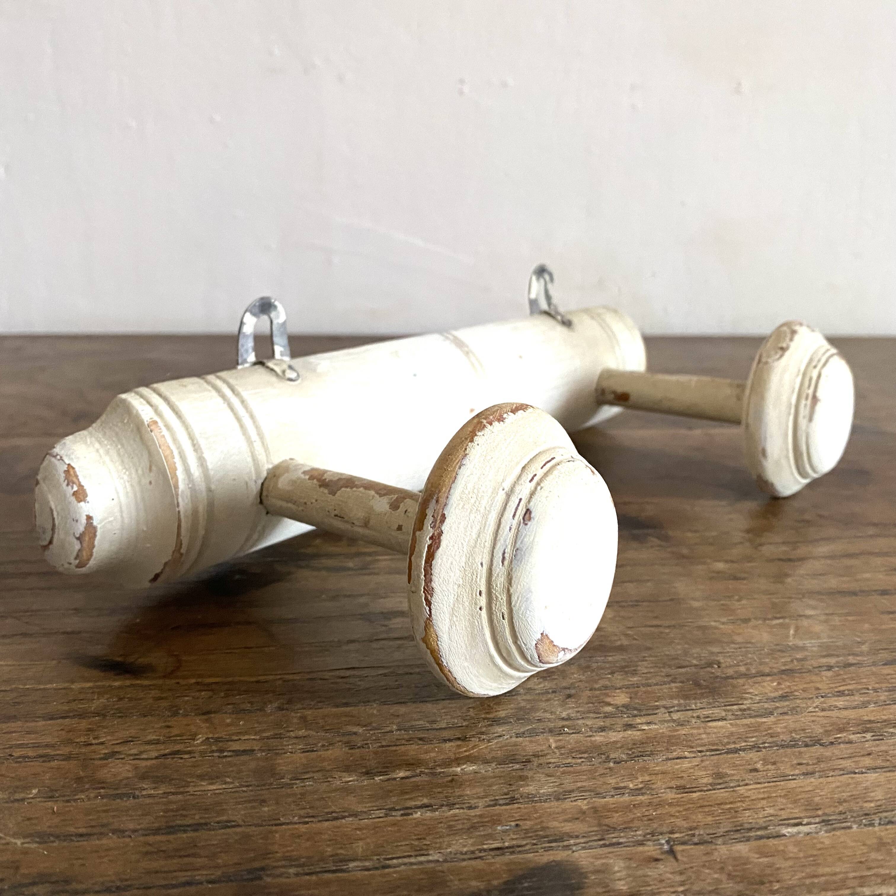 Old patinated wall coat rack