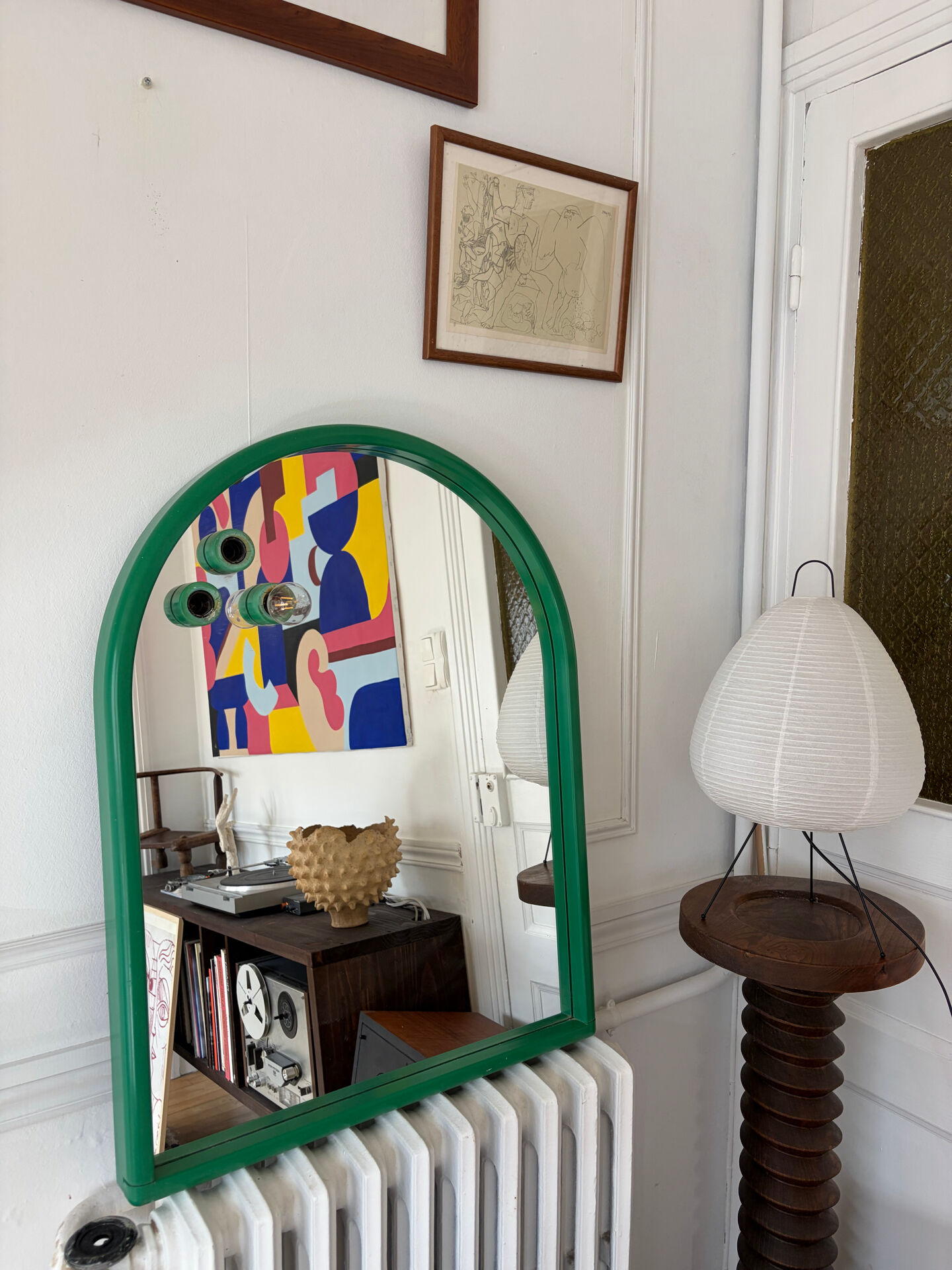 Pair of Italian plastic mirrors Gedy 1970
