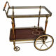 Bar drinks trolley in brass and wood from Maison Jansen