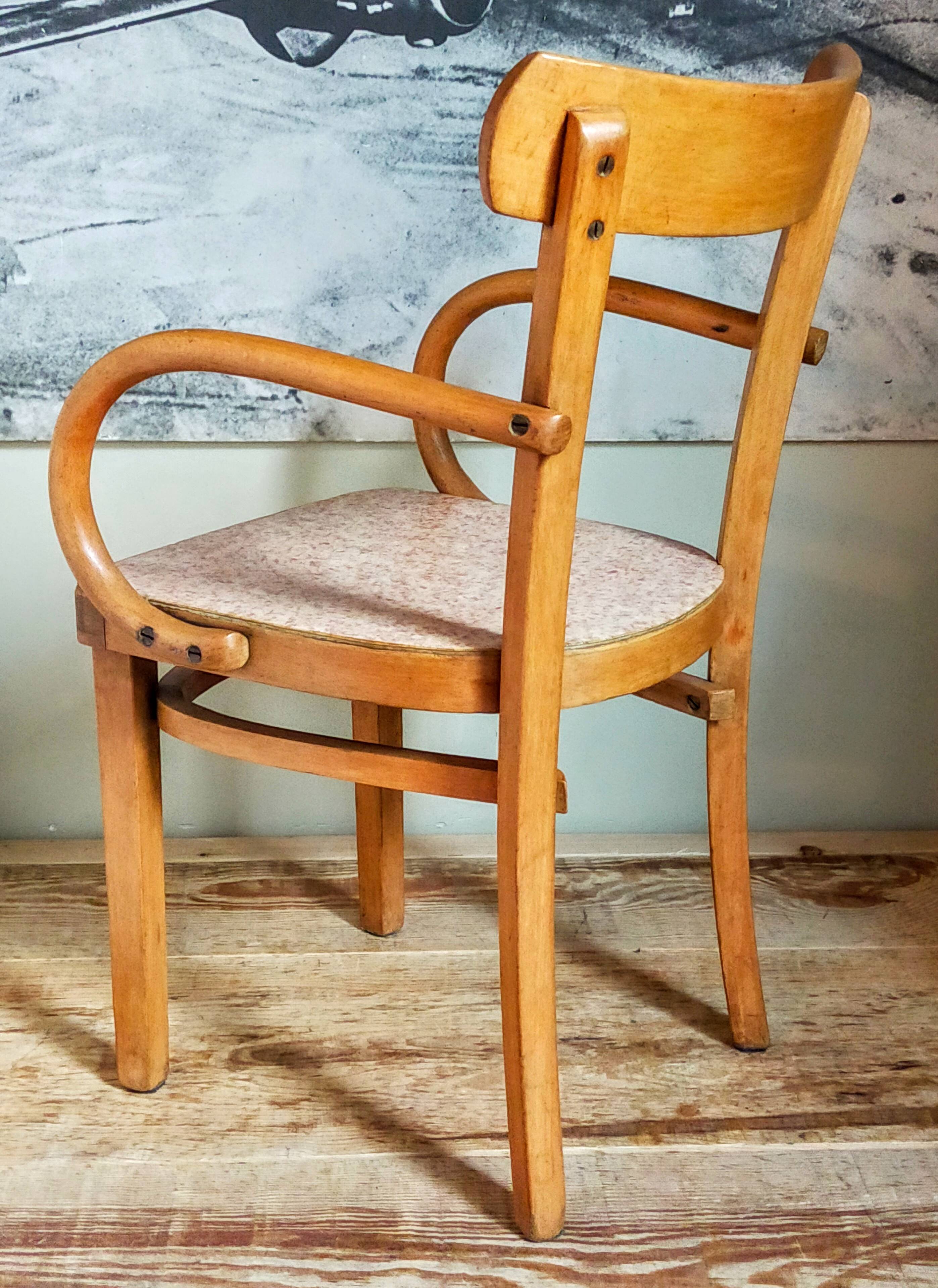 Children's armchair in old bent wood