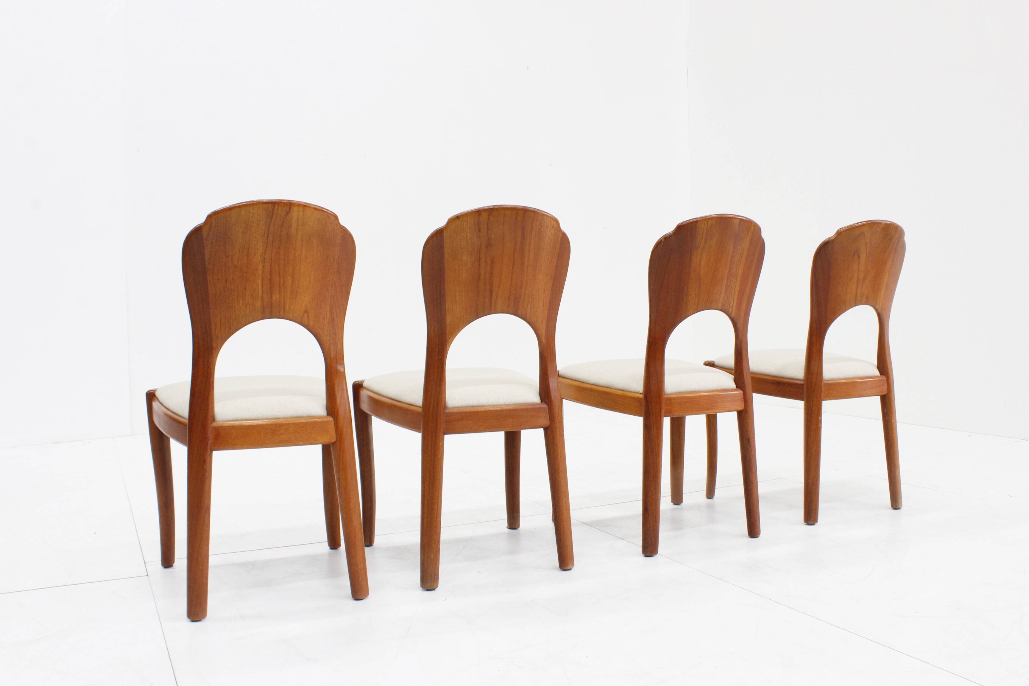 Vintage Danish teak dining chairs , set of 4