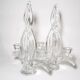 Pair of mid-century crystal candlesticks from Vannes