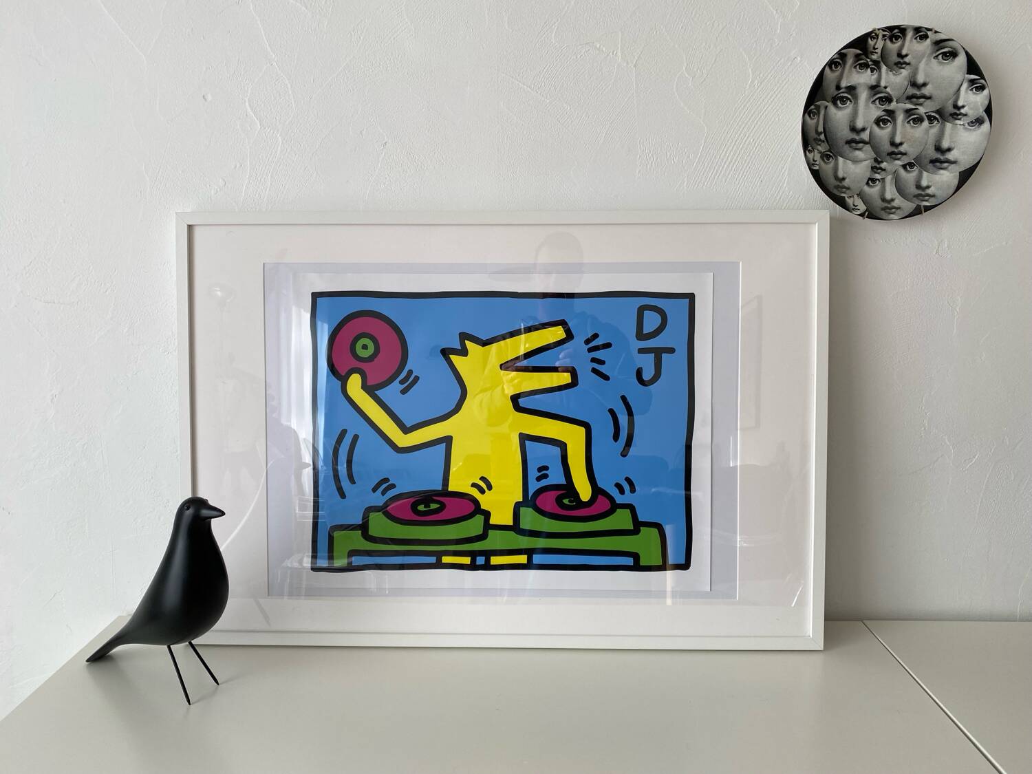Poster Keith Haring DJ streetart 80s design Starck Sotssass