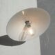 Wall lamp in opaline chrome scrolls Art Deco