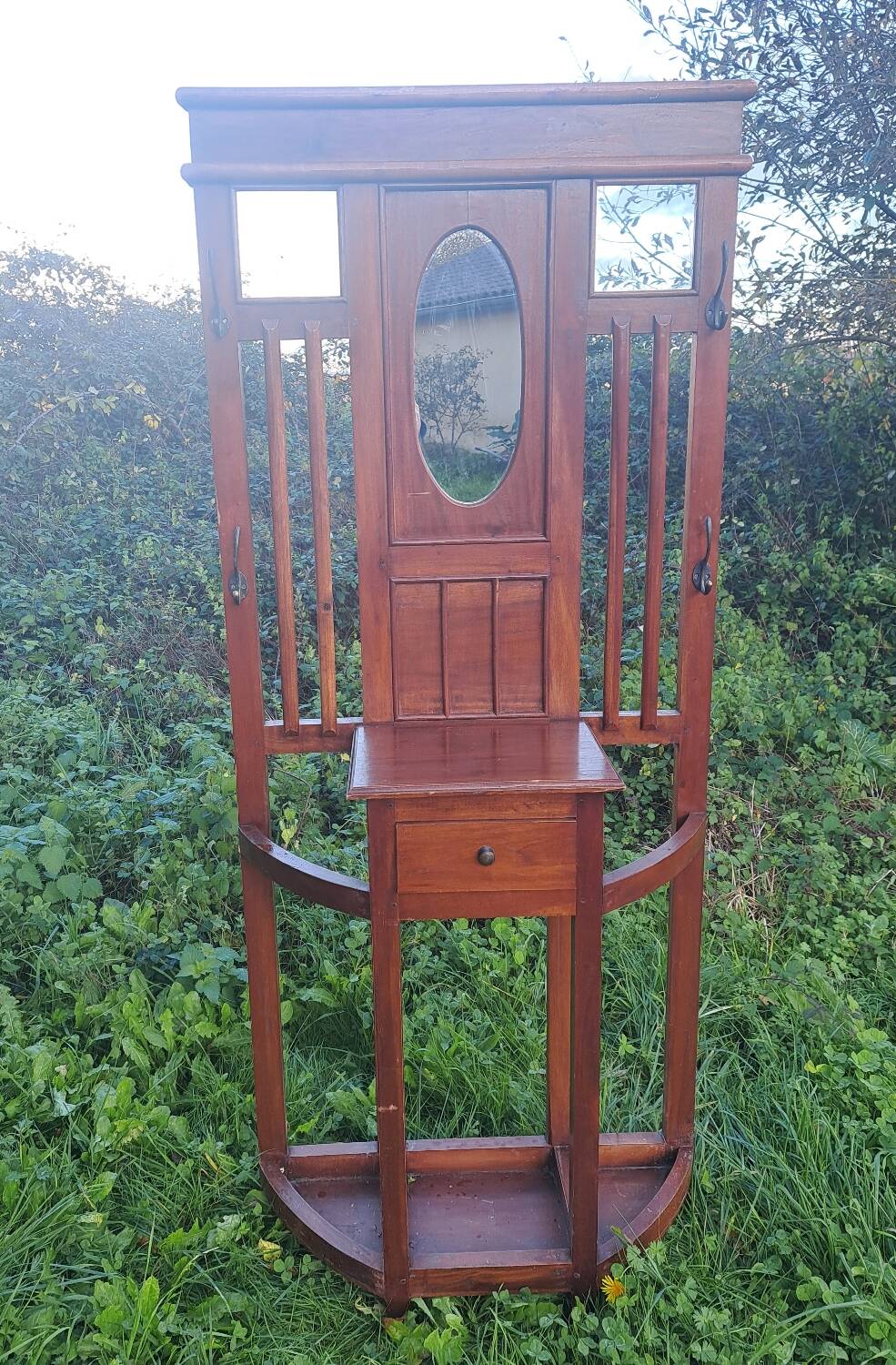 Art Deco mahogany cloakroom