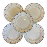 5 small Céranord St.Amand Brocatelle plates