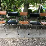 Chairs skaï  and  chrome