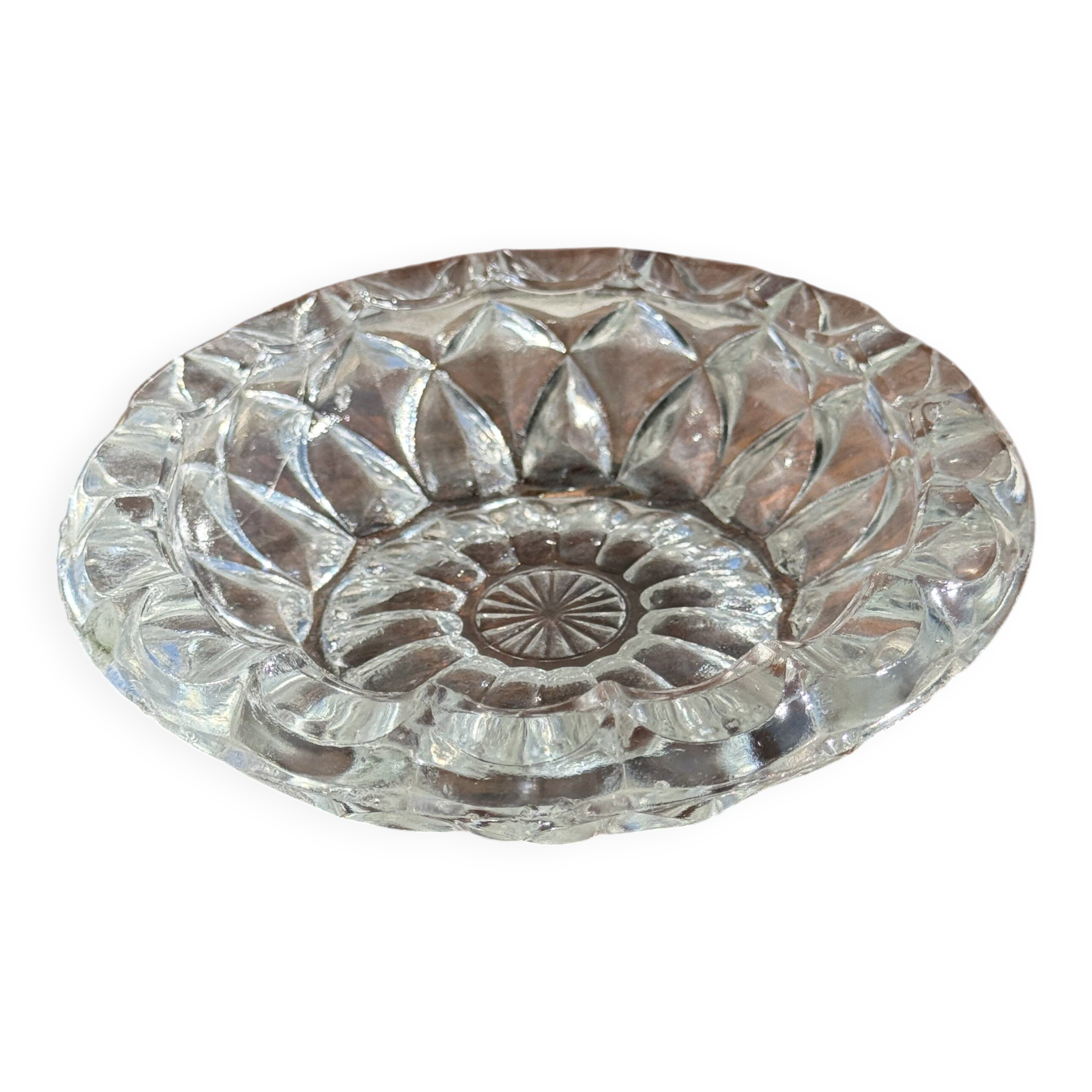 Classic glass ashtray rose design D13