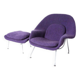 Fauteuil Womb et son Ottoman datant des années 60