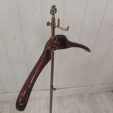 Brass and wood chamber valet