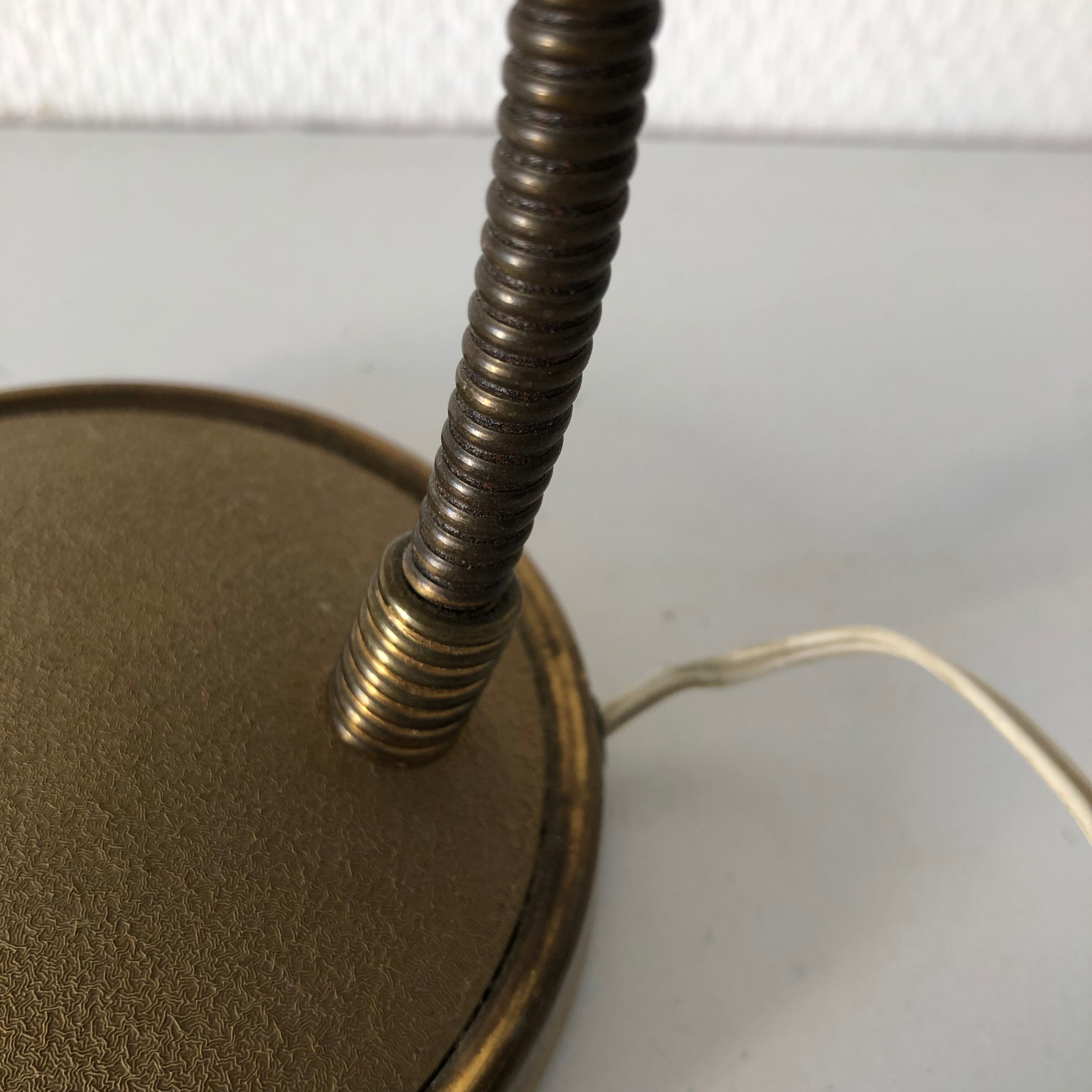 Desk lamp honey and Golden 20cm vintage 1950