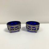 Paire de salerons en argent massif - Orfèvre Léon Lapar 1880