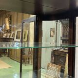English 2-body mahogany display cabinet from the 70s