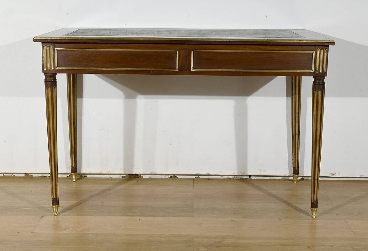 Mahogany Bureau Plat, Louis XVI style - 2nd part of the 19th century