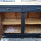 Vintage art deco abyssal blue buffet